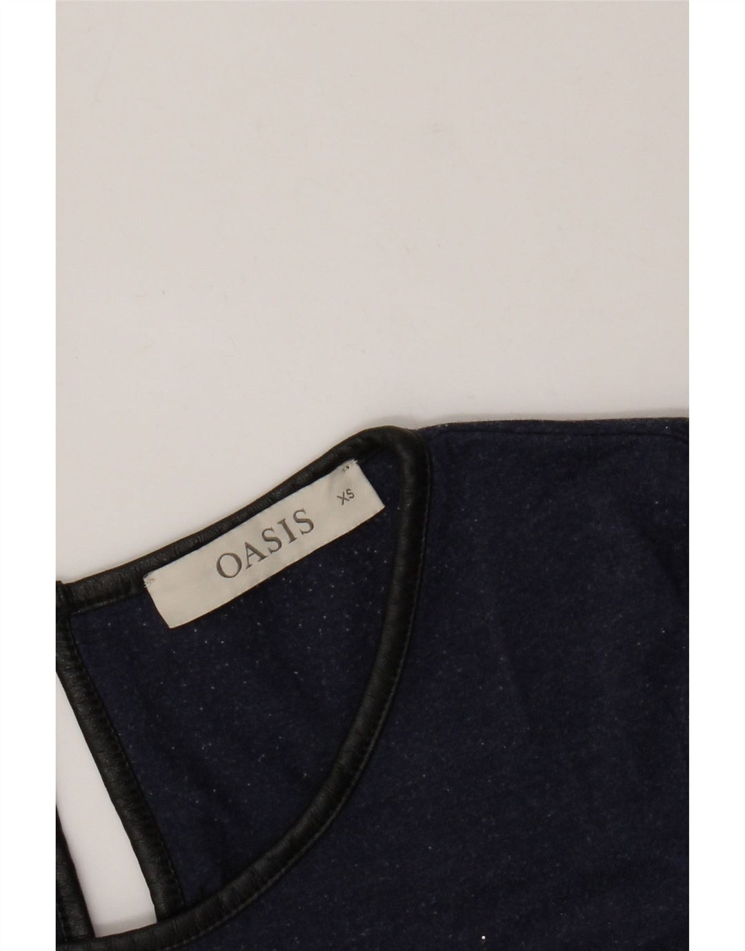 Top da donna a maniche lunghe Oasis UK 6 XS blu navy in viscosa