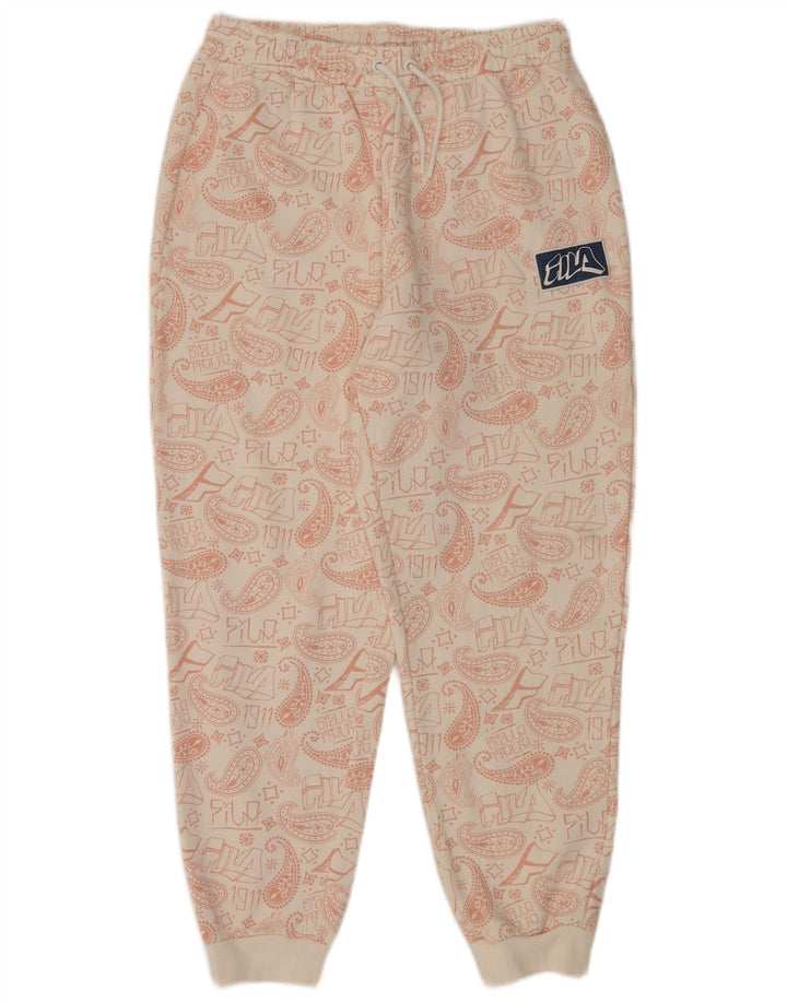 Tuta intera oversize grafica da donna Fila UK 14 Medium Off White Paisley