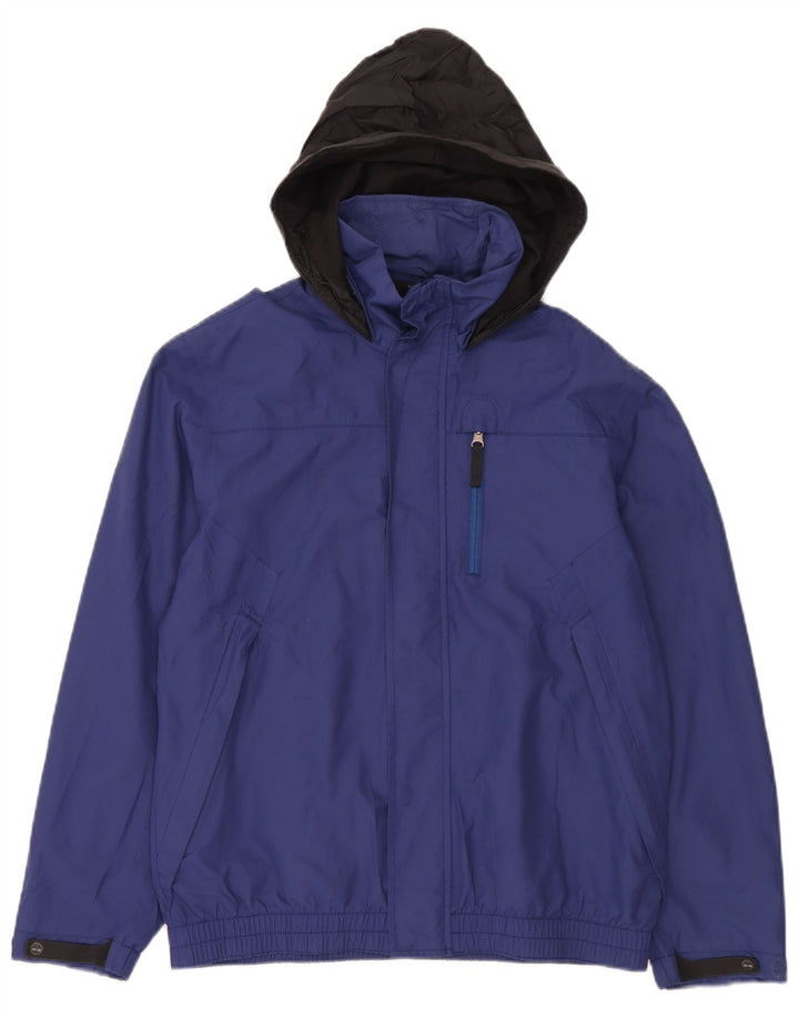 Giacca a vento con cappuccio da uomo Timberland UK 36 Small Blue Colourblock