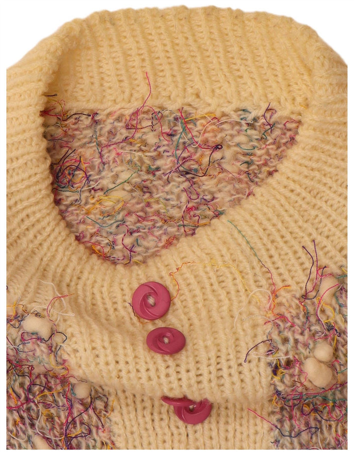 Maglione maglione collo alto da donna VINTAGE UK 20 2XL multicolore screziato