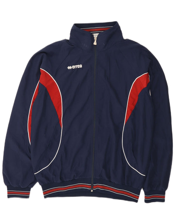 Giacca da tuta da uomo Errea grande in poliestere color block blu navy