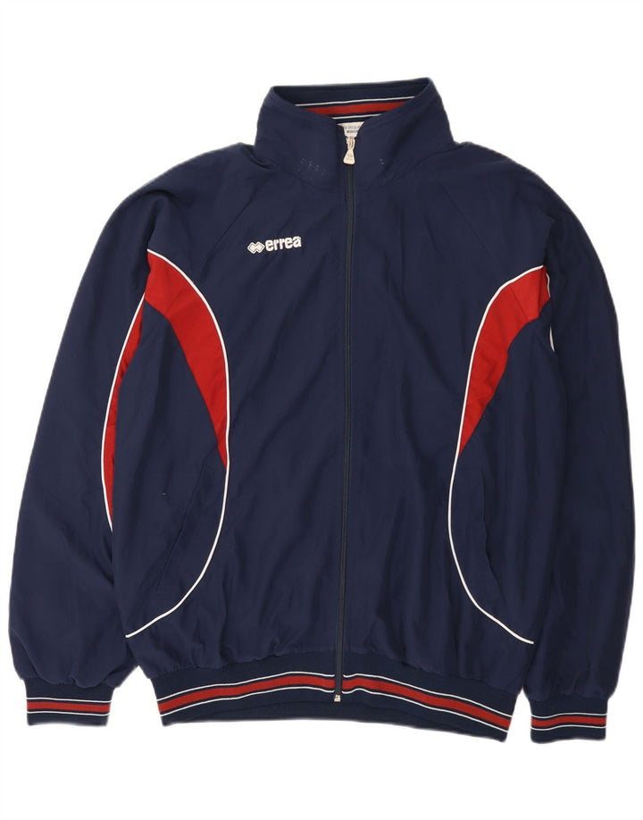 Giacca da tuta da uomo Errea grande in poliestere color block blu navy