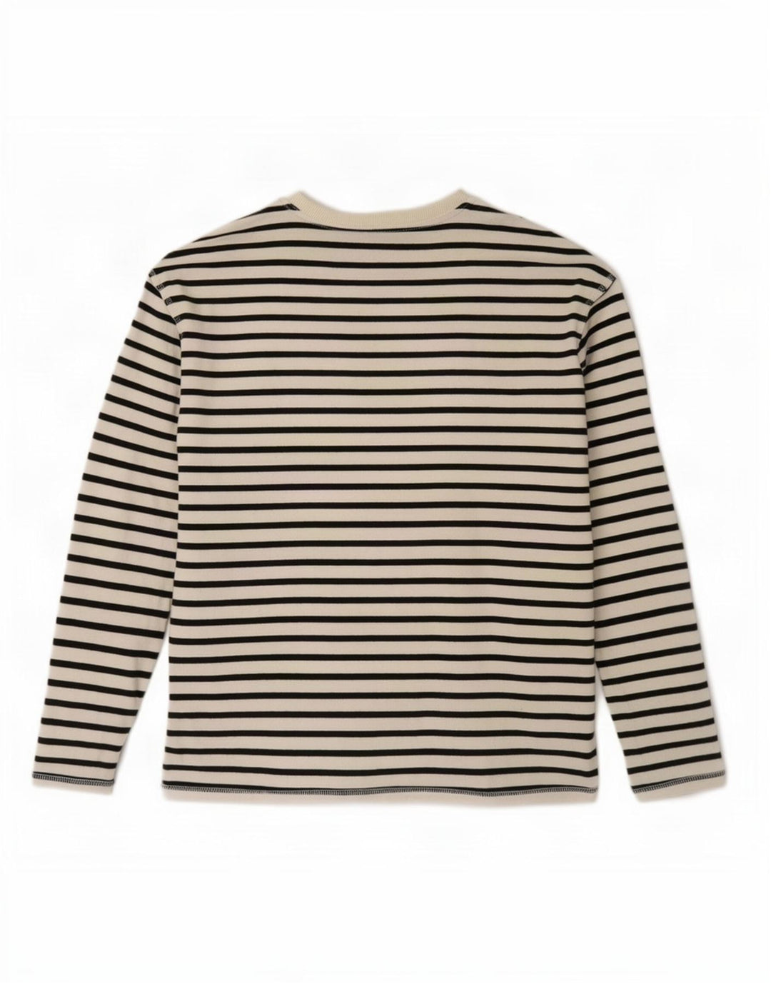 Top Zara da donna a maniche lunghe UK 10 piccolo cotone a righe bianche