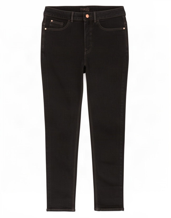 Jeans Marks & Spencer da donna Magic Slim UK 12 medio W28 L28 cotone nero