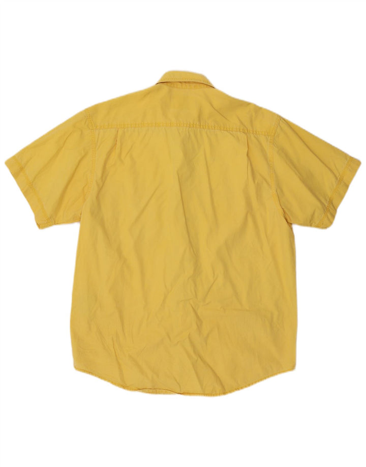 Camicia a maniche corte da uomo Wrangler piccola in cotone giallo