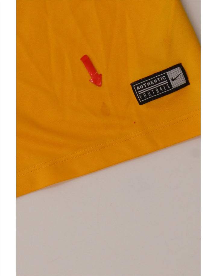 T-shirt Nike da uomo Dri Fit, top in poliestere color block giallo medio