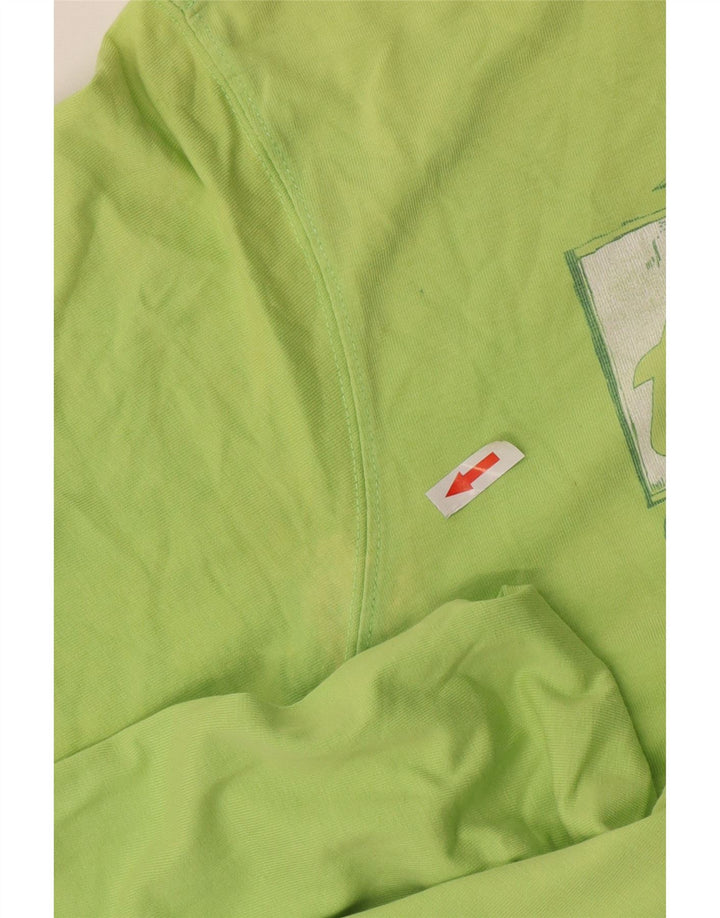 T-shirt grafica da uomo con animali in cotone verde medio