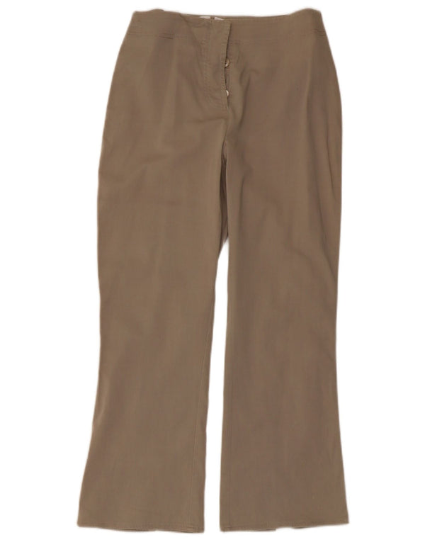 Pantaloni corti da donna Marella Bootcut UK 14 Large W32 L23 Cotone kaki