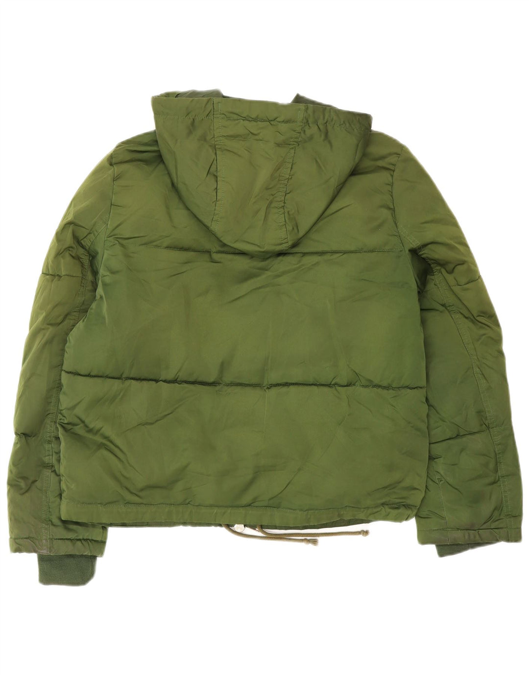 Giacca imbottita oversize con cappuccio da donna Topshop UK 10 piccola poliestere kaki