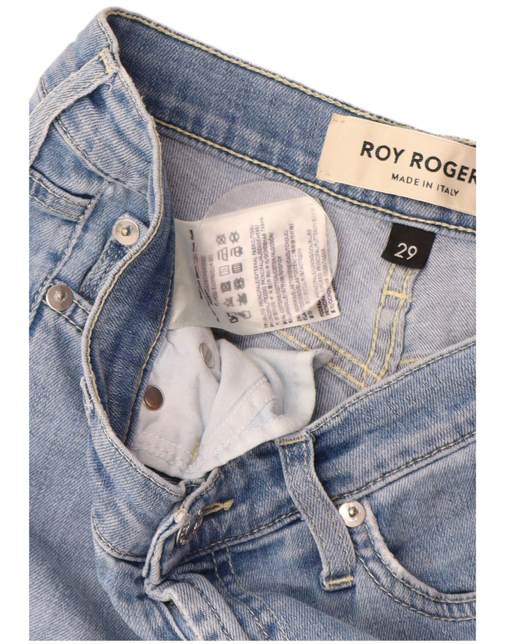 Jeans cropped da donna ROY ROGERS W29 L25 cotone blu