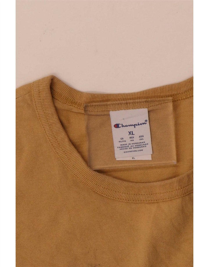 T-shirt da uomo Champion Top XL in cotone beige