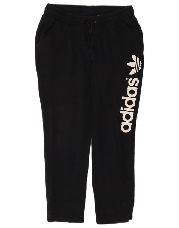 Pantaloni da tuta con grafica Adidas da donna UK 18 XL cotone nero