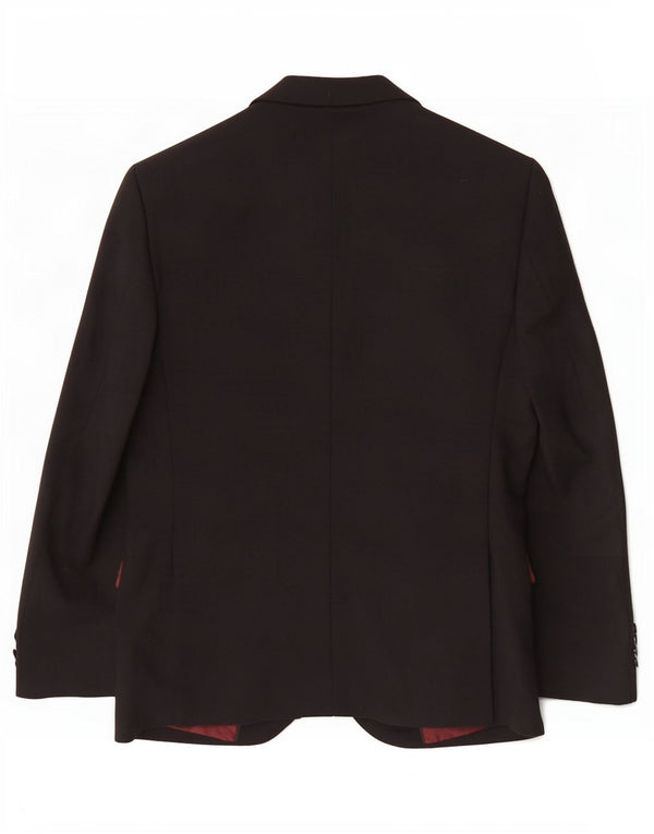 Giacca blazer slim a 2 bottoni Marks & Spencer da uomo UK 36 piccola in lana nera