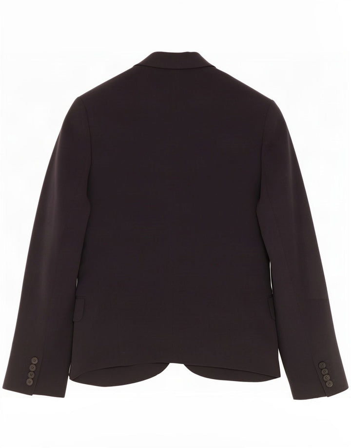 Giacca blazer da donna a 2 bottoni Aquascutum UK 8 piccola acetato blu navy