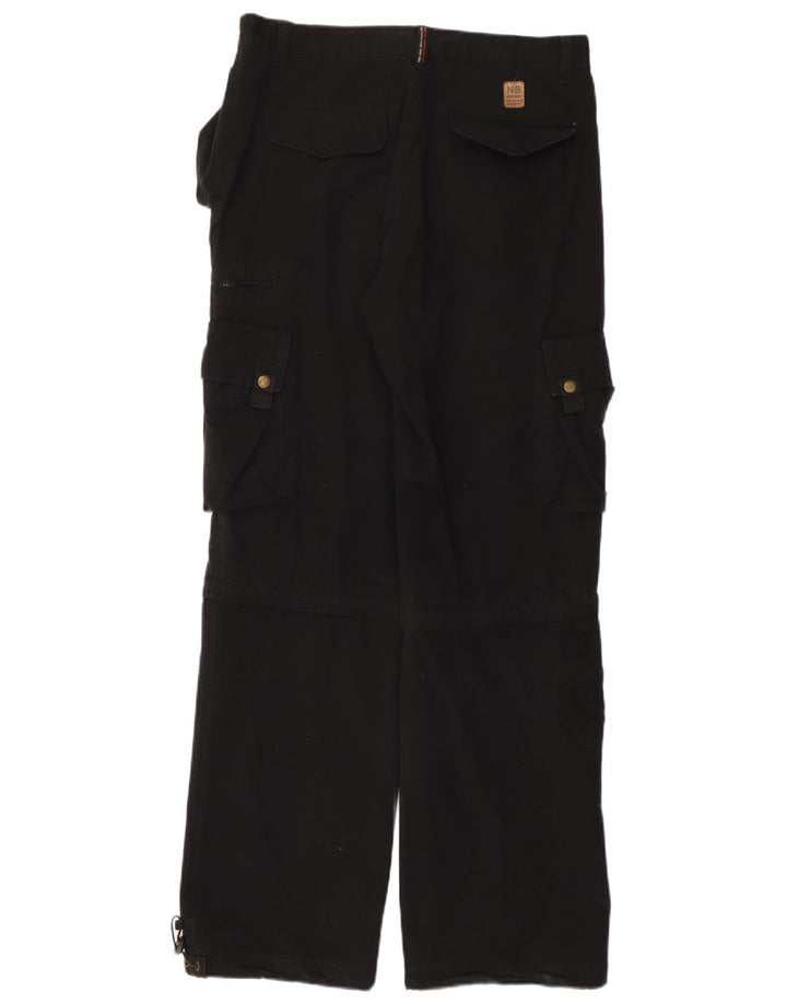 Pantaloni cargo dritti da uomo vintage W33 L33 neri