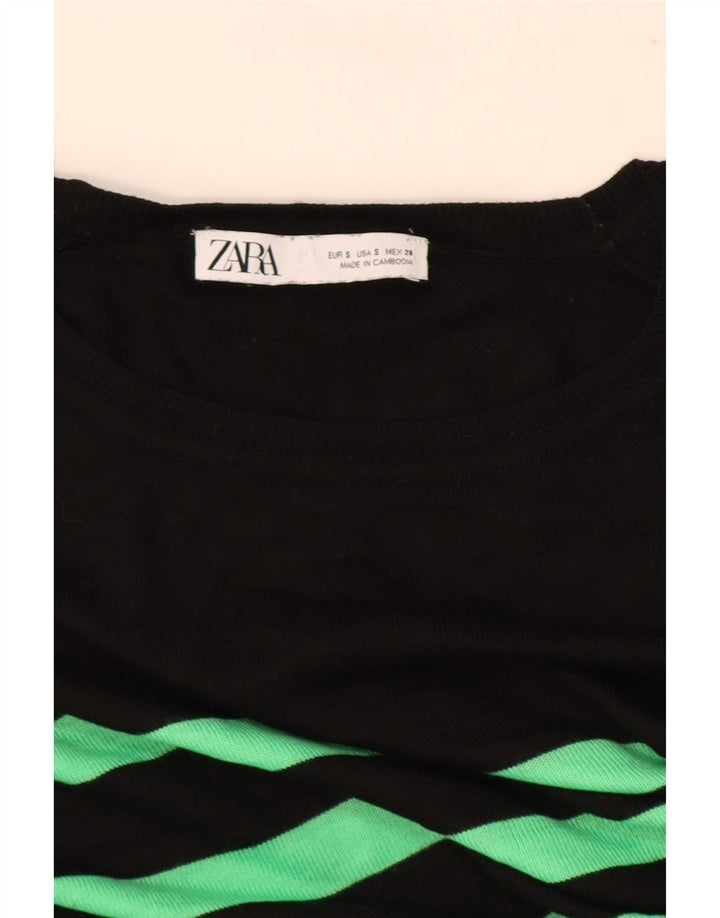 Blusa oversize da donna Zara Top UK 10 piccola a righe nere