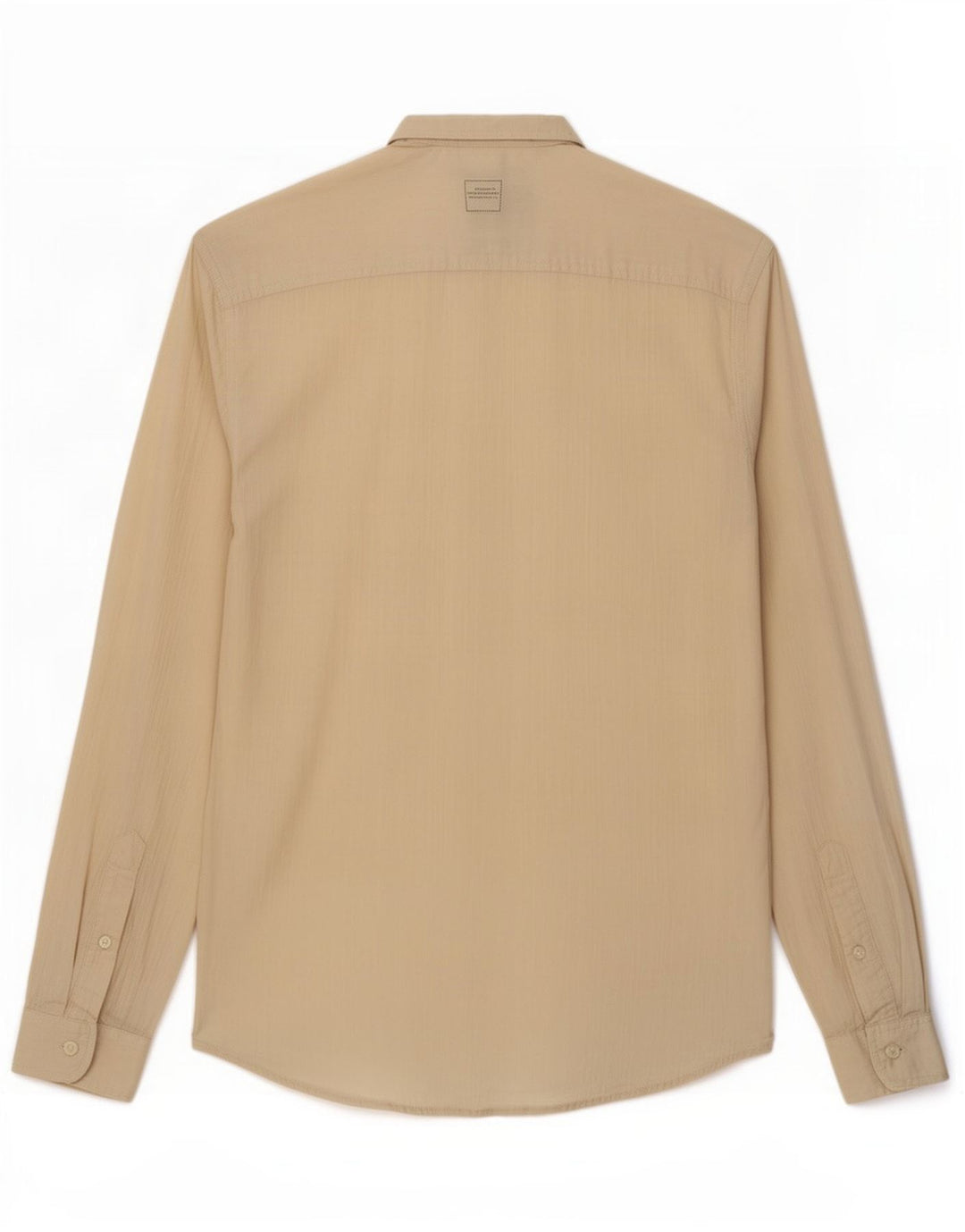 Zara Camicia da uomo piccola in cotone beige