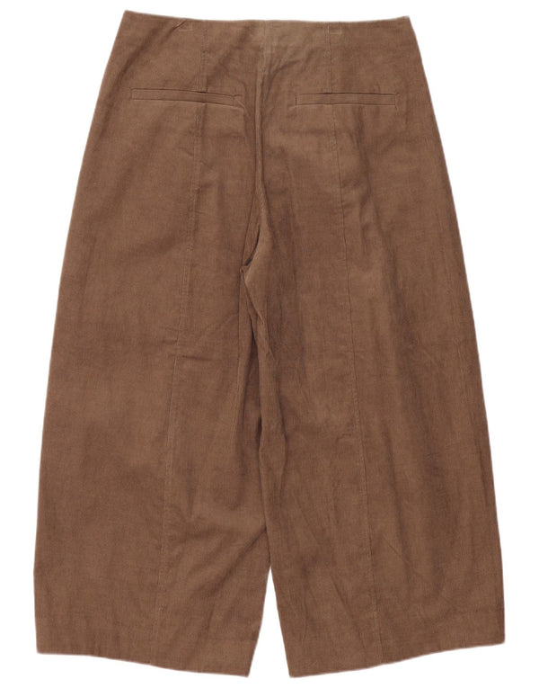 Pantaloni corti da donna in velluto a coste a gamba larga COS EU 42 Large W38 L24 Beige