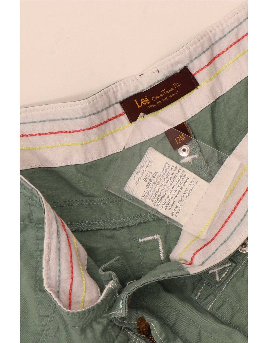 Pantaloncini casual da donna Lee US 12 Large W32 cotone verde