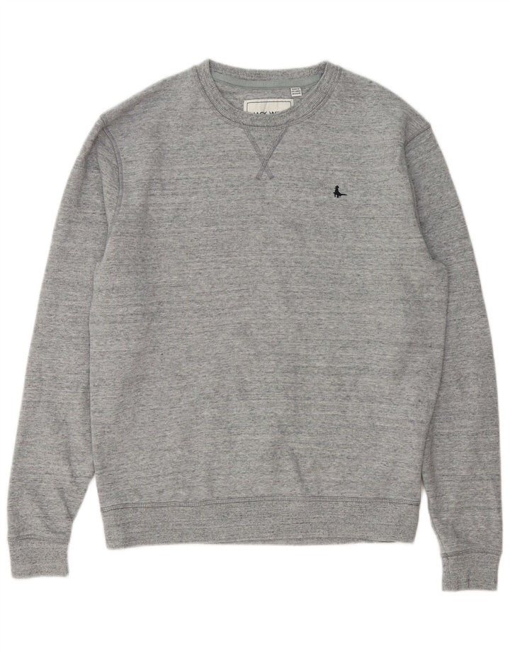 Felpa da uomo Jack Wills Jumper XS in cotone chiazzato grigio
