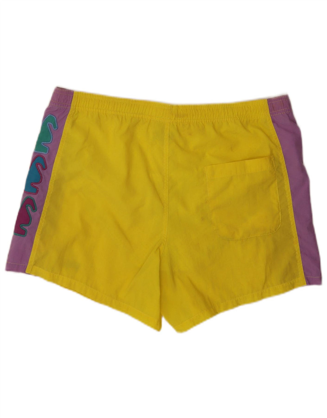 Pantaloncini da bagno grafici da uomo FILA IT 50 Large Yellow Colourblock