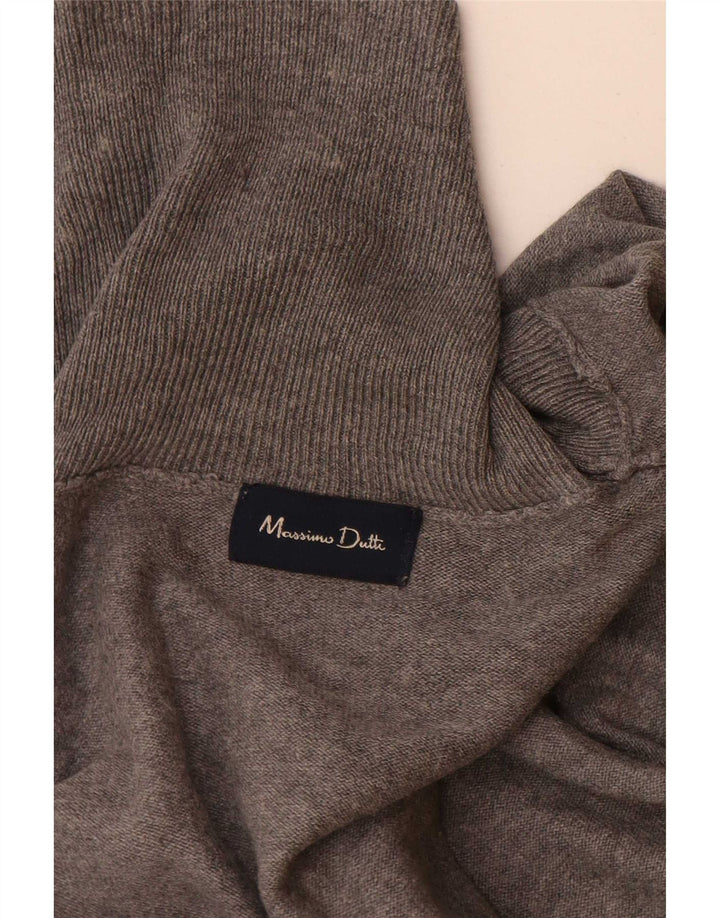 Maglione maglione da uomo a collo alto Massimo Dutti grigio medio