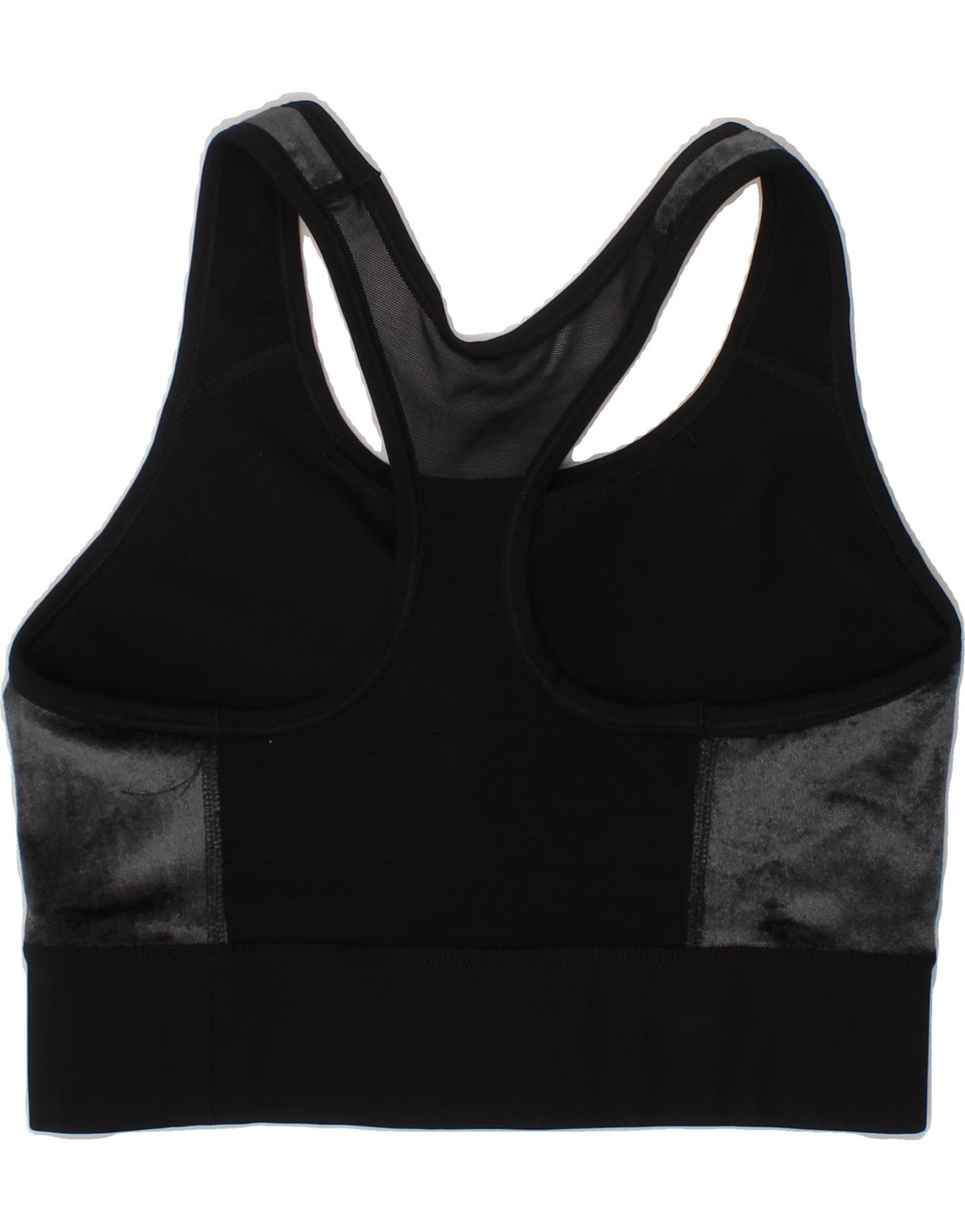 NIKE Womens Sport Bra Top UK 14 Medium Black Colourblock Polyester Sports Vintage Nike and Second-Hand Nike from Messina Hembry 