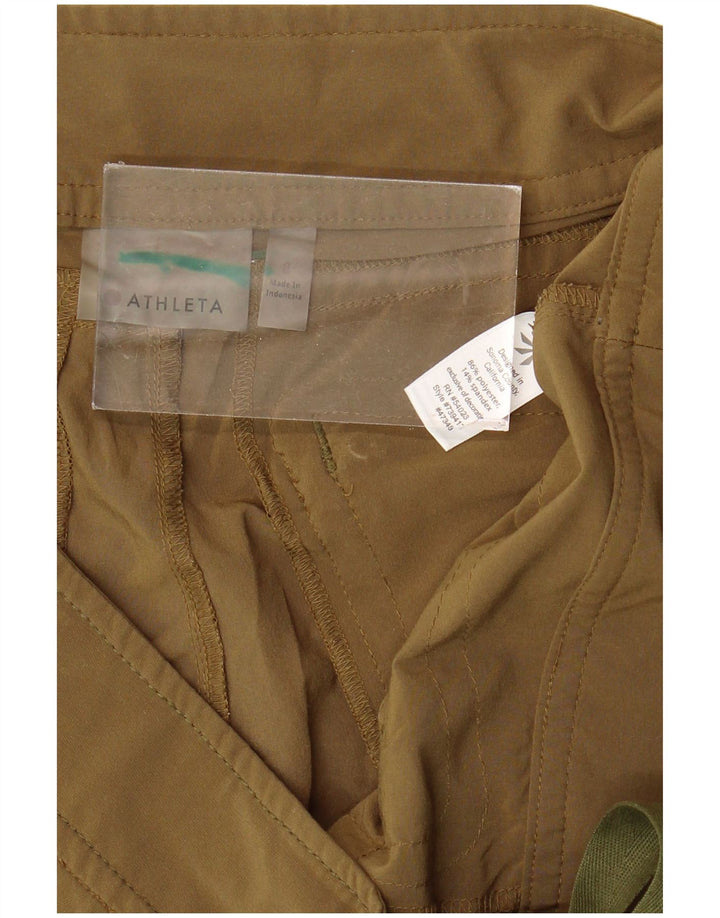 Pantaloncini cargo da donna ATHLETA US 8 Medium W34 Poliestere kaki