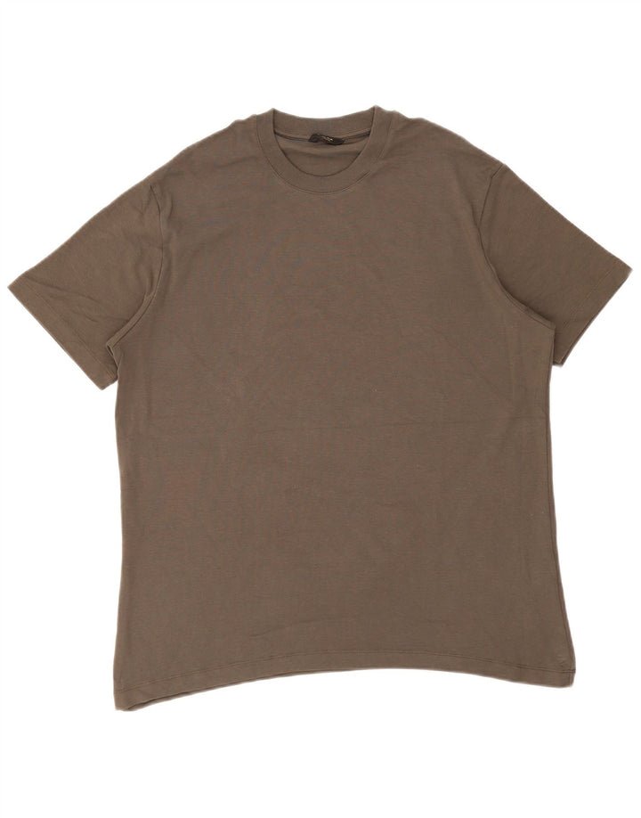 T-shirt da uomo Massimo Dutti Top Large in cotone grigio