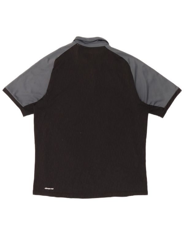 Polo Adidas Climacool da uomo color block medio nero