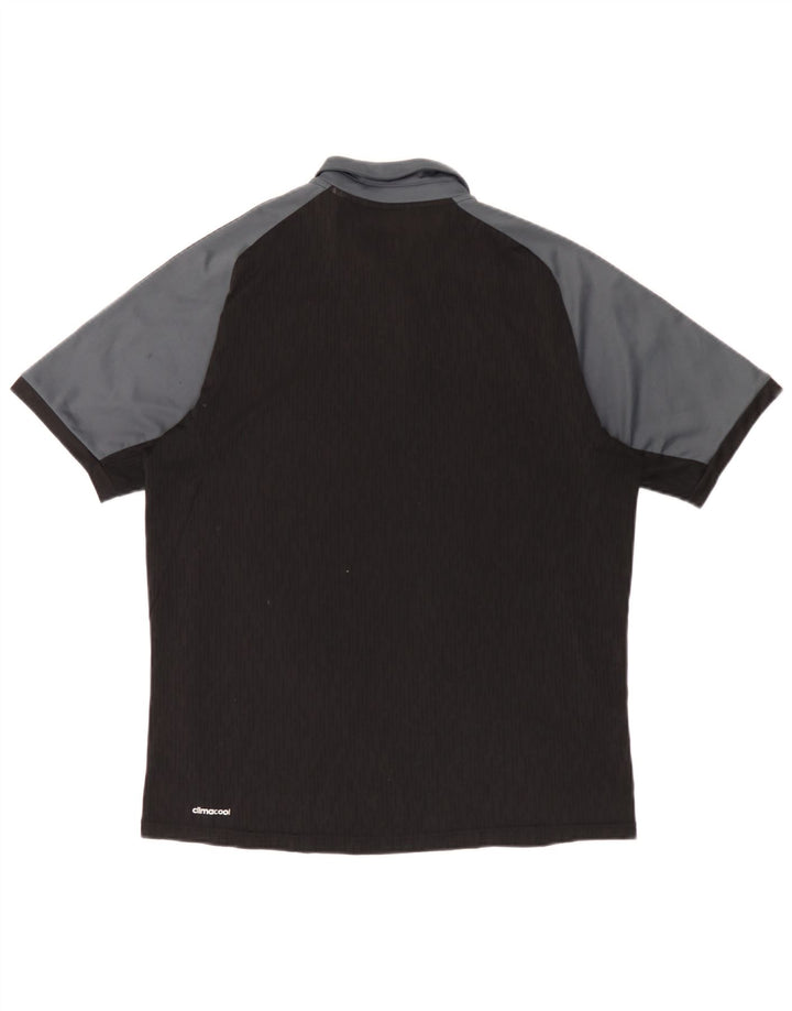 Polo Adidas Climacool da uomo color block medio nero