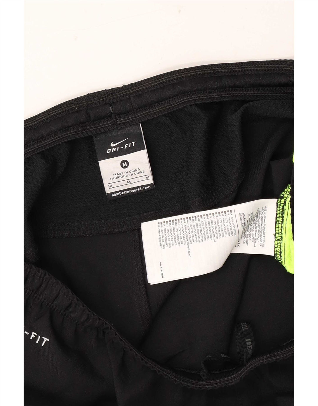 Pantaloncini sportivi Nike Dri Fit da uomo, colore nero medio, in poliestere color block