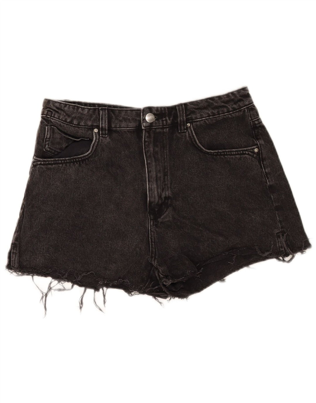 Pantaloncini di jeans da donna Zara EU 40 medi W30 cotone nero
