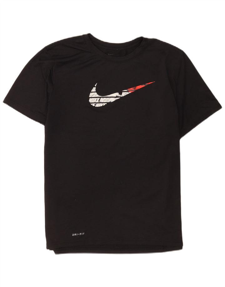 T-shirt grafica Nike Dri Fit Regular da donna UK 16 Large Nero Poliestere