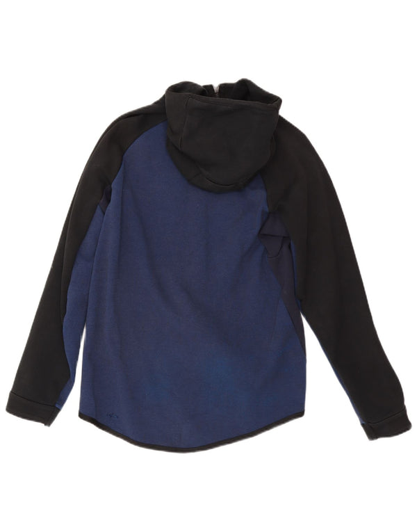 Maglione con cappuccio e zip da uomo Nike Small Blu navy in cotone color block
