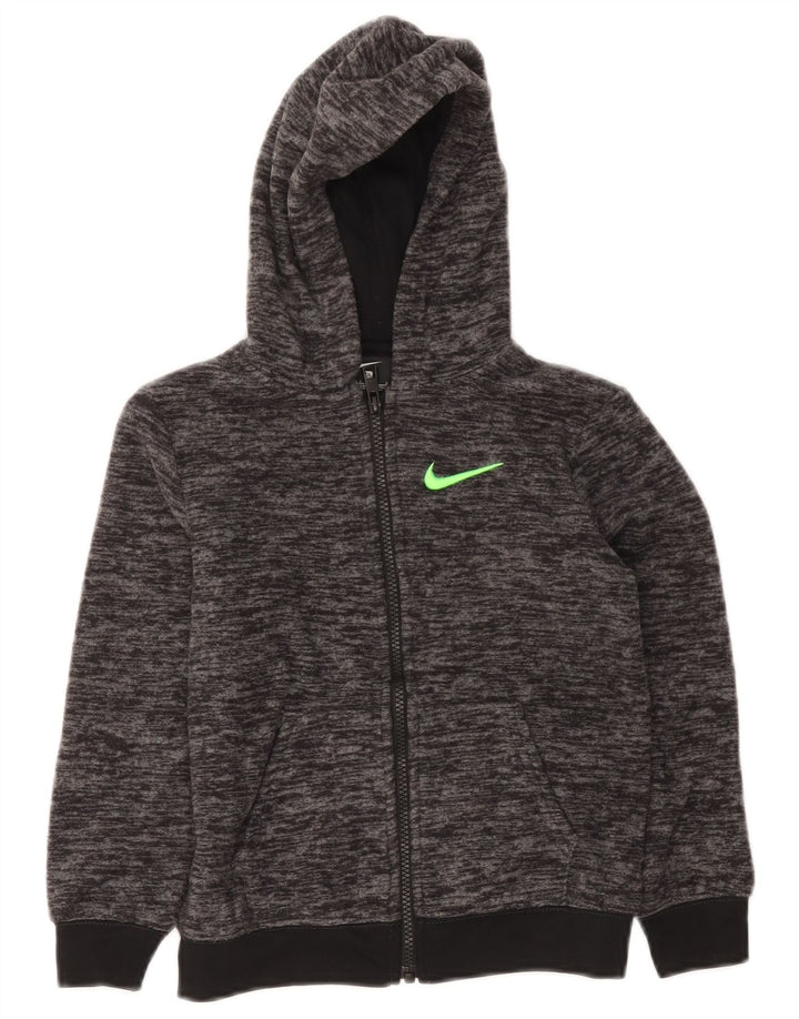 Felpa con cappuccio e zip Nike per ragazzi, 6-7 anni, grande, grigio screziato