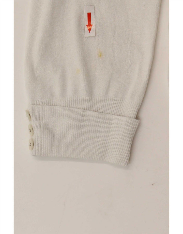 Maglione cardigan con maniche a 3/4 corto Marks & Spencer da donna UK 12 bianco medio