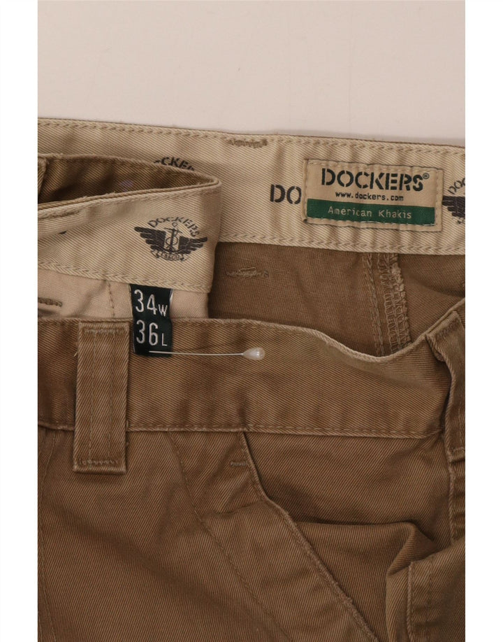 Pantaloni cargo dritti color cachi da uomo Dockers W34 L32 cachi