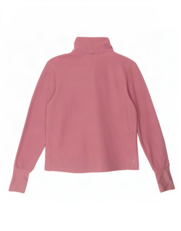 Top della tuta da ginnastica Adidas Aeroready con zip e collo da donna UK 4/6 XS Rosa