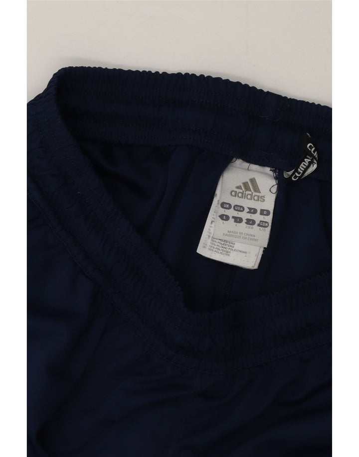 Pantaloncini sportivi Adidas Climalite da uomo di grandi dimensioni in poliestere blu navy