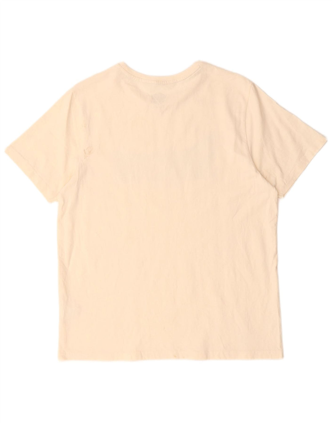 T-shirt grafica da uomo con animali, top in cotone bianco sporco medio