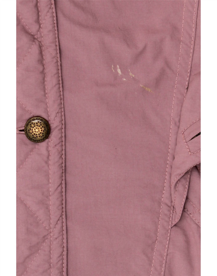 Cappotto giacca a vento con cappuccio da donna VINTAGE EU 42 Large Purple Poliestere
