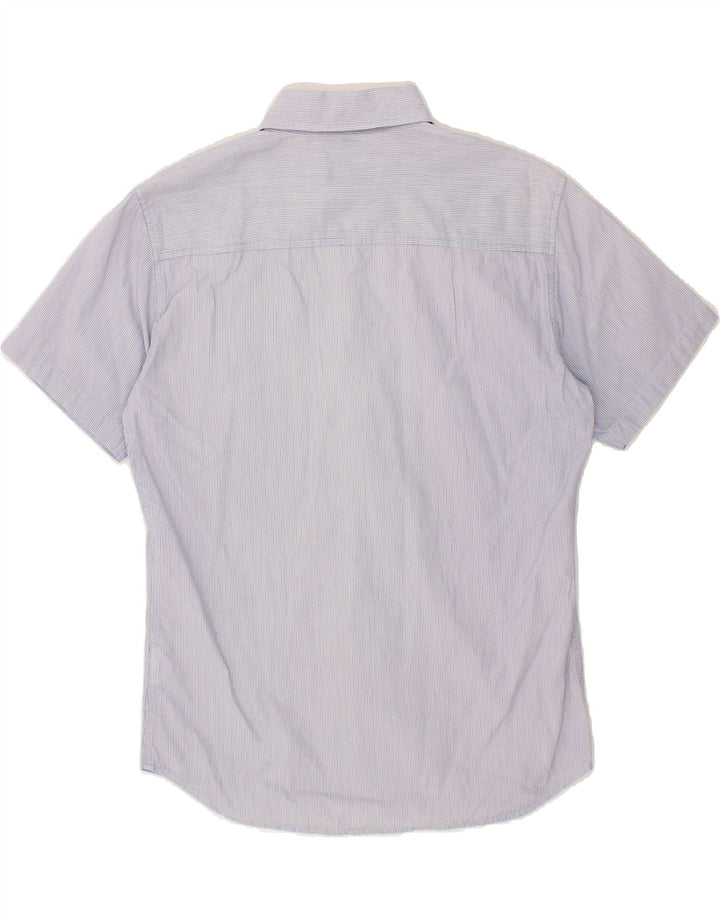 CONVERSE Mens Short Sleeve Shirt Large Blue Pinstripe Cotton Vintage Converse and Second-Hand Converse from Messina Hembry 