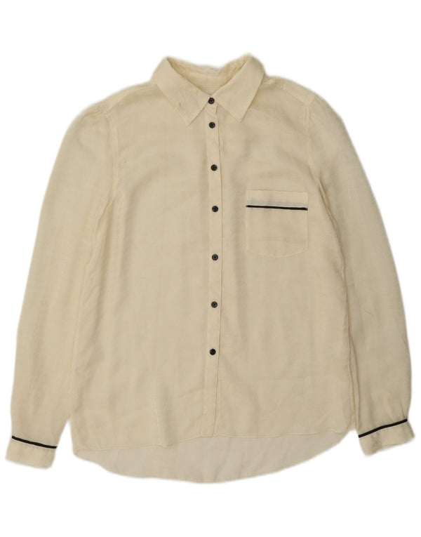 Camicetta da donna trasparente Gap UK 6 XS poliestere bianco sporco