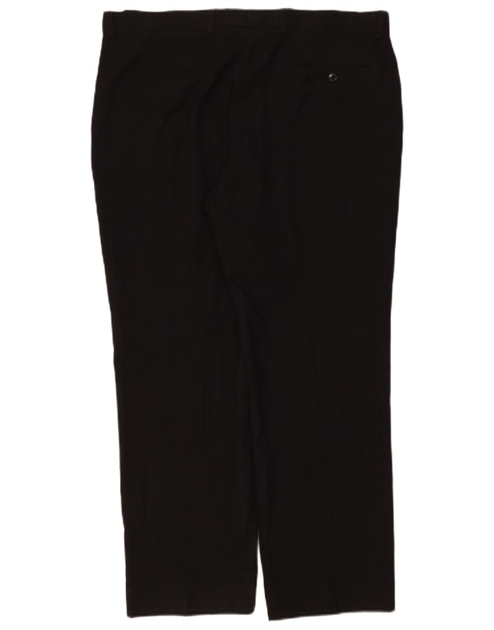 Pantaloni da abito su misura da uomo Marks & Spencer W38 L29 poliestere nero
