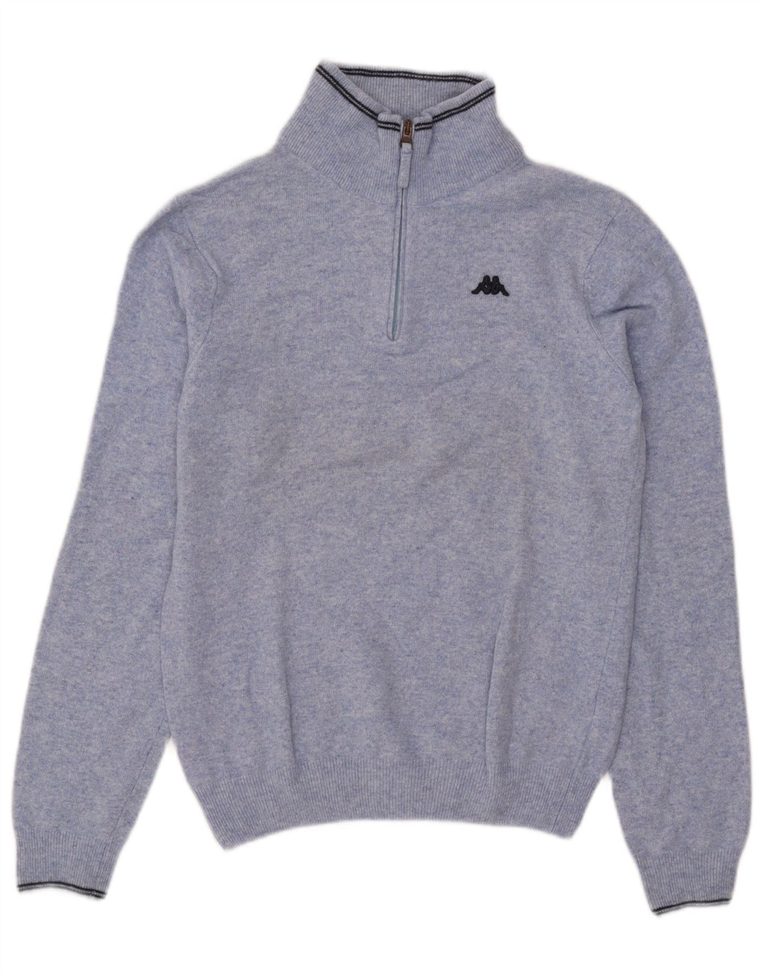 Maglione Kappa da uomo con zip e collo piccolo in lana blu