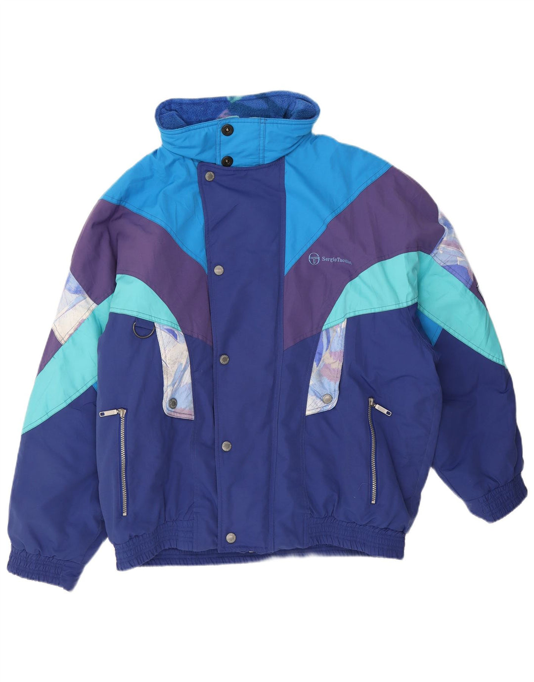 Giacca da sci da uomo Sergio Tacchini UK 42 XL Blu Colourblock Poliestere