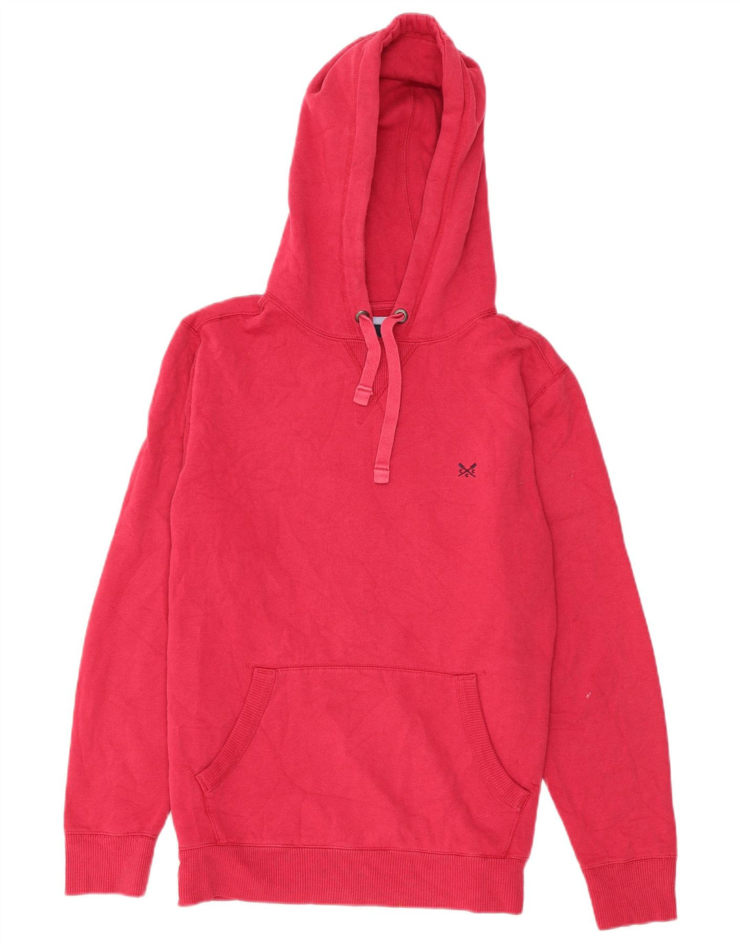 Crew Clothing Maglione con cappuccio da uomo in cotone rosa medio