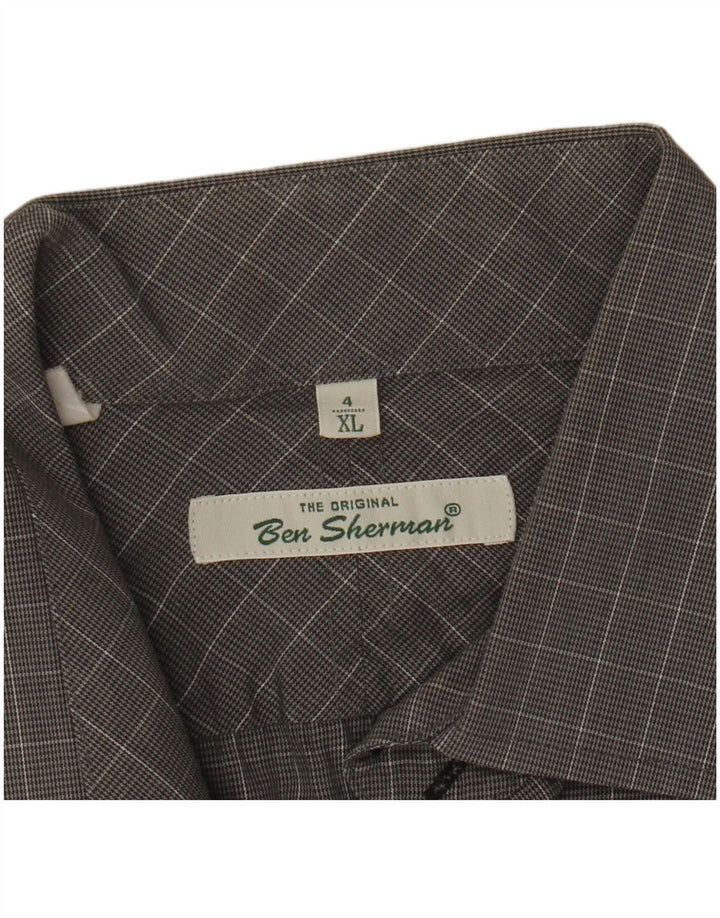 Camicia da uomo BEN SHERMAN XL a quadri grigi
