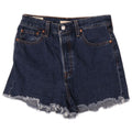 Pantaloncini di jeans Ribcage da donna Levi's W29 cotone blu navy medio
